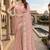 peach sequin zari resham embroidered work silk blend saree for women