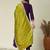 Purple embroidered vichitra silk kurti with pant and duppata set