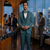 Light blue swarovski embroidered 5 pc tuxedo suit
