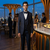 Navy blue hand embroidered 5 pc tuxedo suit