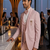 Pink 5 pc suit with pintex detailing