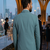 Sky blue 5 pc suit with pintex detailing
