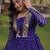 Purple georgette readymade navratri anarkali suit with laheriya & patchwork