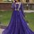 Purple georgette readymade navratri anarkali suit with laheriya & patchwork