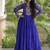 Blue georgette readymade navratri anarkali suit with laheriya & patchwork
