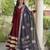 Maroon rayon readymade navratri anarkali suit with embroidery & gotapatti work