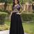 Black rayon readymade navratri anarkali suit with embroidery & miroor work