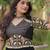 Black rayon readymade navratri anarkali suit with embroidery & miroor work