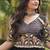 Black rayon readymade navratri anarkali suit with embroidery & miroor work
