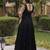 Black rayon readymade navratri anarkali suit with embroidery & miroor work