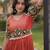 Orange rayon readymade navratri anarkali suit with embroidery & miroor work