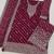 Maroon georgette semi stitched suit with embroidery & zari work