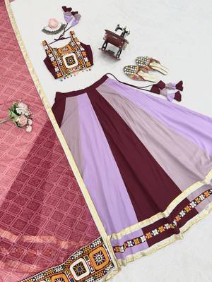 Hot Pink Navratri Lehenga Choli With Dupatta 2