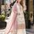 white fox georgette semi stitched suit with embroidery & khatli work