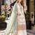 white fox georgette semi stitched suit with embroidery & khatli work