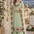 green georgette stitched semi stitched suit with embroidery & sequence work