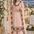 pink georgette stitched semi stitched suit with embroidery & sequence work