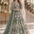 sky net semi stitched anarkali suit with embroidery & stone work