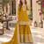 mustard chinon readymade suit with embroidery & sequence work