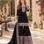 black chinon readymade suit with embroidery & sequence work