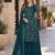 d green georgette free size stitched suit with embroidery & sequence work 