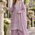 lavender silk blend unstitched suit with embroidery & sequence work