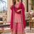 pink chinon readymade suit with embroidery & sequence work