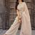 Beige embroidered crunchy silk kurti with plazzo and duppata set