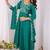 Rama embroidered vichitra  silk kurti with pant and duppata set