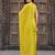 Yellow embroidered crunchy silk kurti with plazzo and duppata set