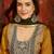Women mustard vichitra silk embroidered kurta set