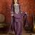 Women purple pure silk embroidered kurta set
