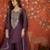 Women purple pure silk embroidered kurta set