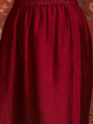 Women purple pure silk embroidered kurta set 4