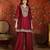 Women purple pure silk embroidered kurta set