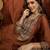 Women rust pure silk embroidered kurta set