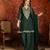 Women green pure silk embroidered kurta set