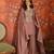 Women mauve pure silk embroidered kurta set
