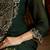 Women green pure silk embroidered kurta set