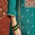 Women blue vichitra silk embroidered kurta set