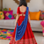 Red cotton gota patti kids lehenga choli with bandhani dupatta