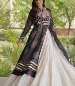 Bandhani Print Faux Georgette Kurti with Kora Cotton Lehenga - Full Stitched free size