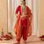 Deep red kurta with salwar and dupatta