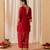 Deep red kurta with salwar and dupatta