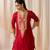 Deep red kurta with salwar and dupatta