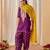 Deep purple kurta with salwar and dupatta