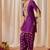 Deep purple kurta with salwar and dupatta