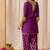 Deep purple kurta with salwar and dupatta