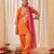 Burnt orange kurta with salwar and dupatta