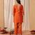 Burnt orange kurta with salwar and dupatta